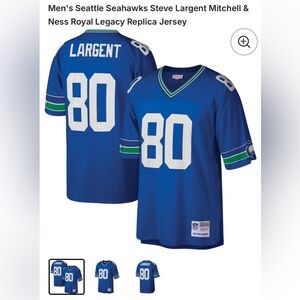 Seattle Seahawks Blue Steve Largent Jersey